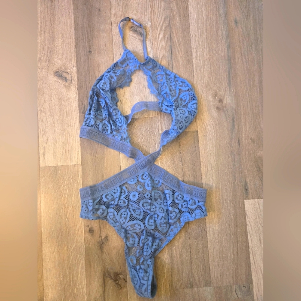 Victoria's Secret Blue Lace Teddy